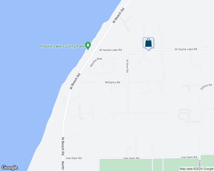 map of restaurants, bars, coffee shops, grocery stores, and more near 2375 Williams Road in Oak Harbor