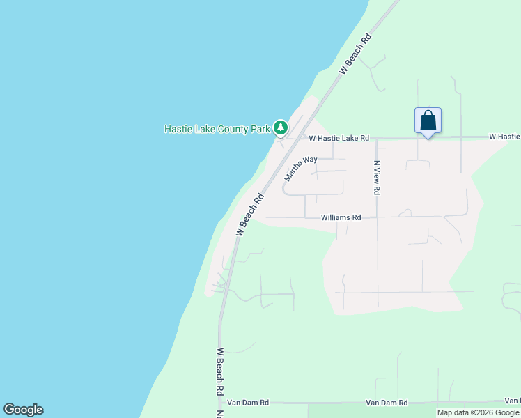 map of restaurants, bars, coffee shops, grocery stores, and more near 2452 Williams Road in Oak Harbor