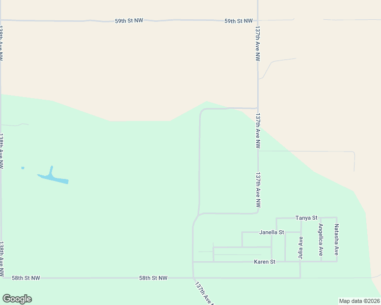 map of restaurants, bars, coffee shops, grocery stores, and more near 5825 137th Avenue Northwest in Williston
