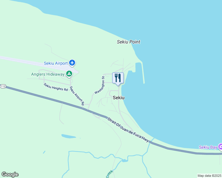 map of restaurants, bars, coffee shops, grocery stores, and more near 45 Commercial Street in Sekiu