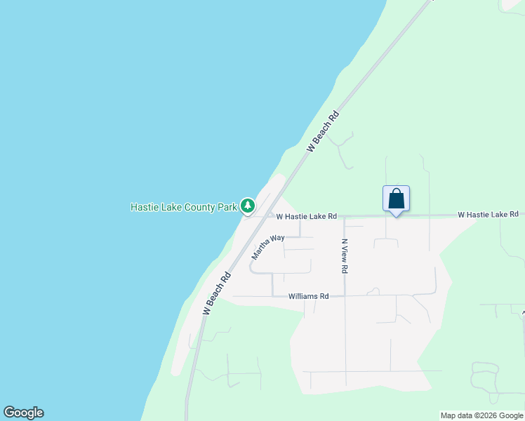 map of restaurants, bars, coffee shops, grocery stores, and more near 1505 West Beach Road in Oak Harbor