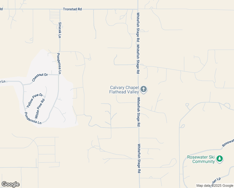 map of restaurants, bars, coffee shops, grocery stores, and more near 2420 Whitefish Stage Road in Kalispell