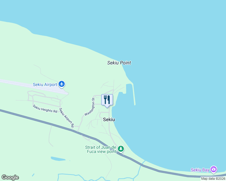 map of restaurants, bars, coffee shops, grocery stores, and more near 494 Front Street in Sekiu