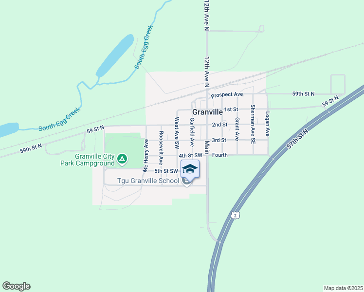 map of restaurants, bars, coffee shops, grocery stores, and more near 304 West Avenue Southwest in Granville
