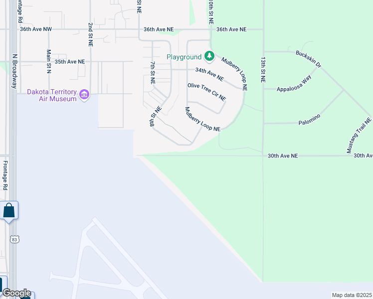 map of restaurants, bars, coffee shops, grocery stores, and more near 3114 8th Street Northeast in Minot