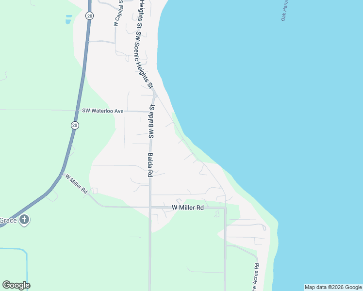map of restaurants, bars, coffee shops, grocery stores, and more near 1649 West Scenic Heights Road in Oak Harbor