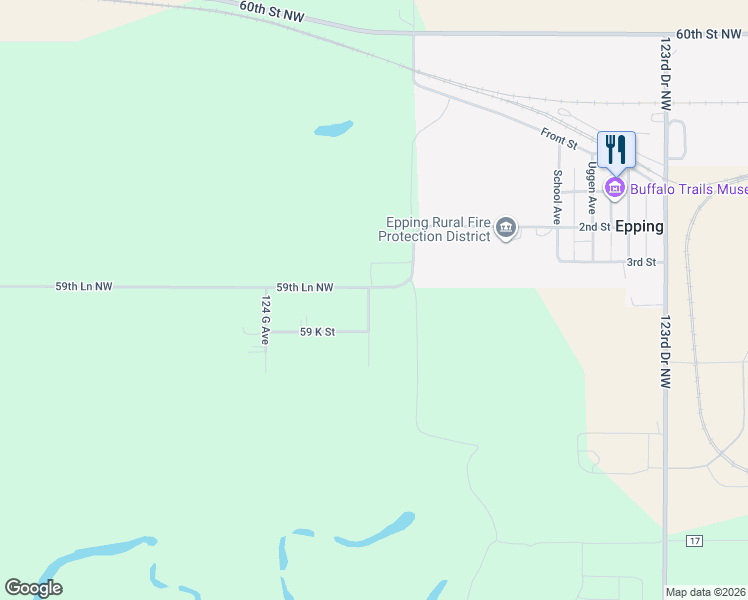 map of restaurants, bars, coffee shops, grocery stores, and more near 12407 59th Lane Northwest in Epping
