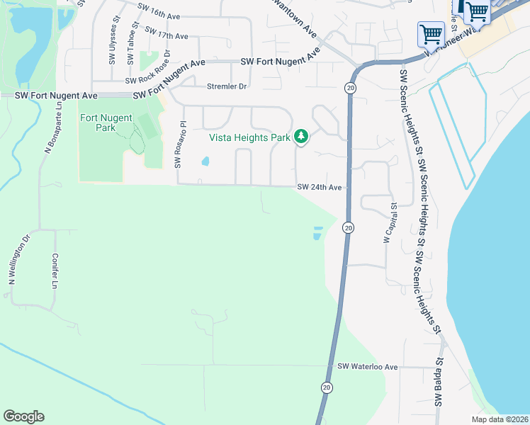 map of restaurants, bars, coffee shops, grocery stores, and more near 1348 Southwest 24th Avenue in Oak Harbor