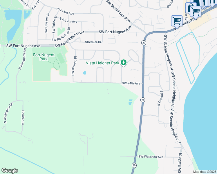 map of restaurants, bars, coffee shops, grocery stores, and more near 2355 Ridgeway Drive in Oak Harbor