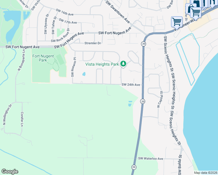map of restaurants, bars, coffee shops, grocery stores, and more near 2355 Ridgeway Drive in Oak Harbor