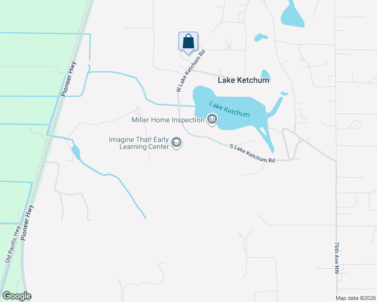 map of restaurants, bars, coffee shops, grocery stores, and more near 8430 South Lake Ketchum Road in Stanwood