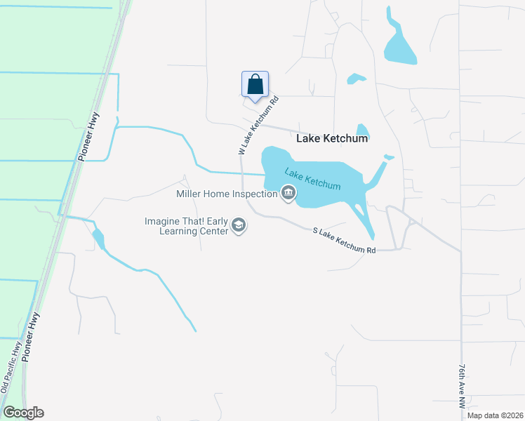 map of restaurants, bars, coffee shops, grocery stores, and more near 8430 South Lake Ketchum Road in Stanwood