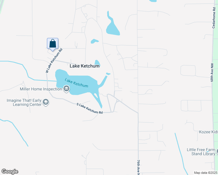 map of restaurants, bars, coffee shops, grocery stores, and more near 31426 78th Drive Northwest in Stanwood
