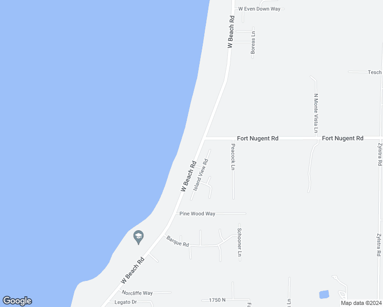 map of restaurants, bars, coffee shops, grocery stores, and more near 1977 West Beach Road in Oak Harbor