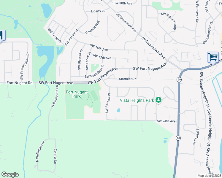 map of restaurants, bars, coffee shops, grocery stores, and more near 1960 Southwest Rosario Place in Oak Harbor