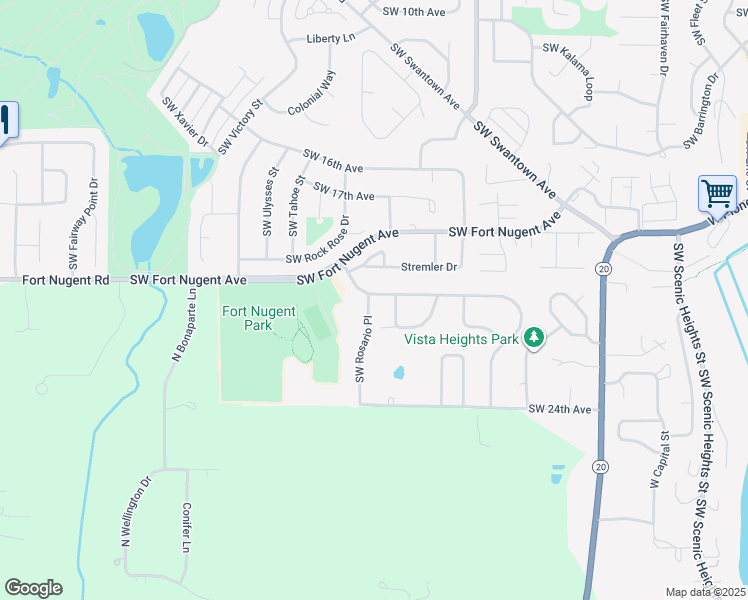 map of restaurants, bars, coffee shops, grocery stores, and more near 1960 Southwest Rosario Place in Oak Harbor