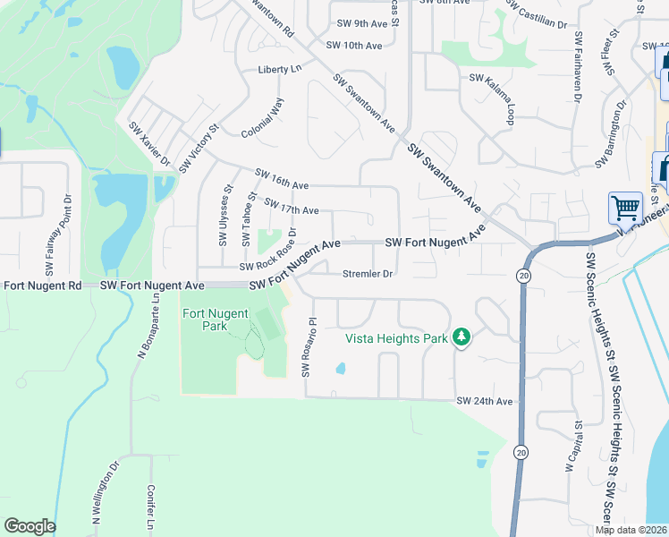 map of restaurants, bars, coffee shops, grocery stores, and more near 1724 Stremler Drive in Oak Harbor