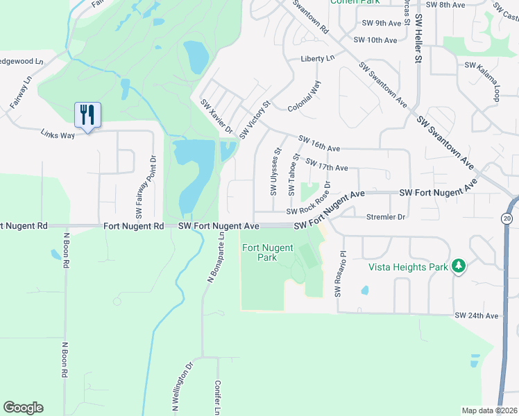 map of restaurants, bars, coffee shops, grocery stores, and more near 2174 Southwest Rock Rose Drive in Oak Harbor