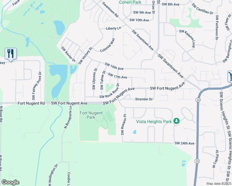 map of restaurants, bars, coffee shops, grocery stores, and more near 1860 Southwest Rock Rose Drive in Oak Harbor