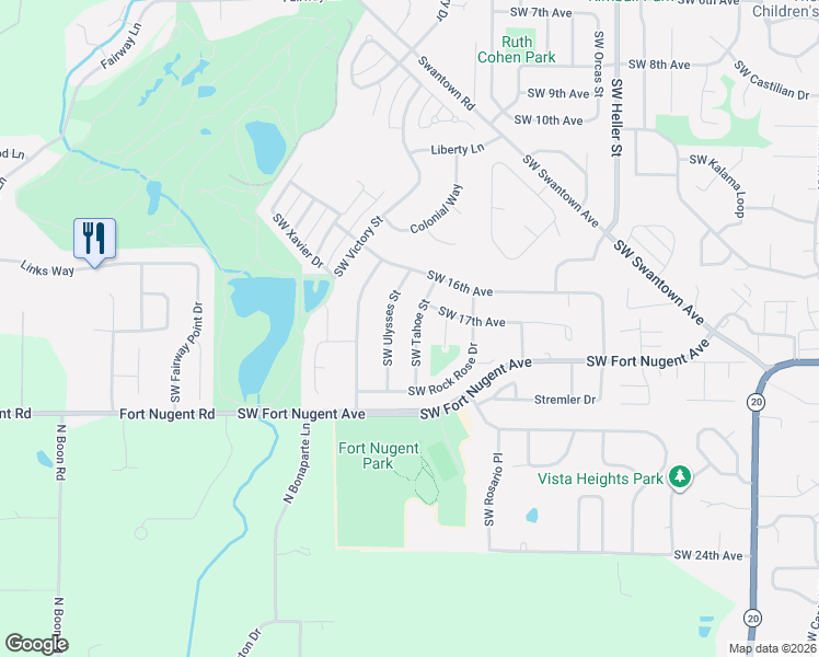 map of restaurants, bars, coffee shops, grocery stores, and more near 1676 Southwest Ulysses Street in Oak Harbor
