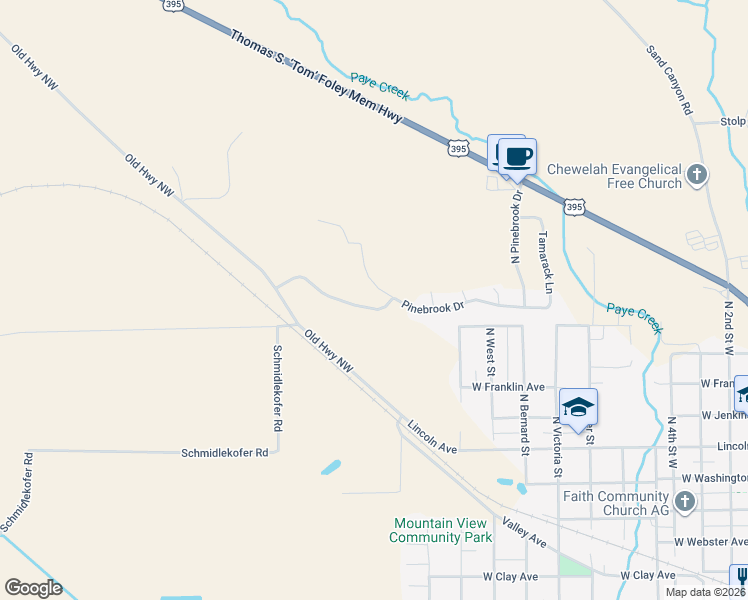 map of restaurants, bars, coffee shops, grocery stores, and more near in Chewelah