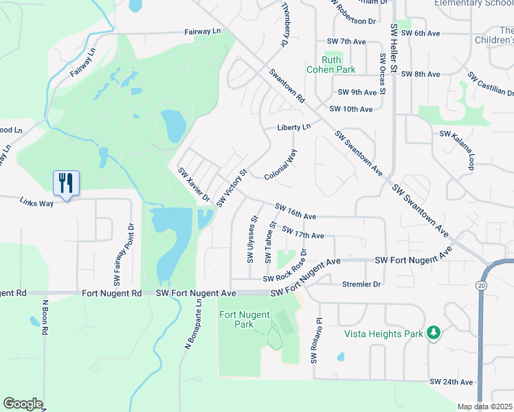 map of restaurants, bars, coffee shops, grocery stores, and more near 1605 Southwest Ulysses Street in Oak Harbor