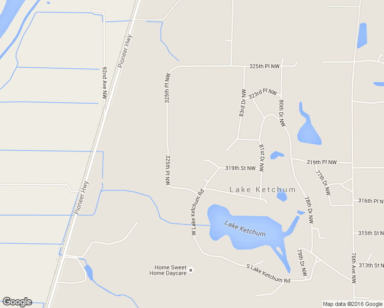 map of restaurants, bars, coffee shops, grocery stores, and more near 8529 319th Street Northwest in Stanwood