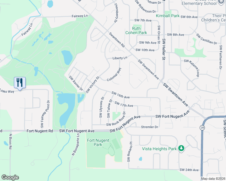 map of restaurants, bars, coffee shops, grocery stores, and more near 2030 Southwest 16th Avenue in Oak Harbor