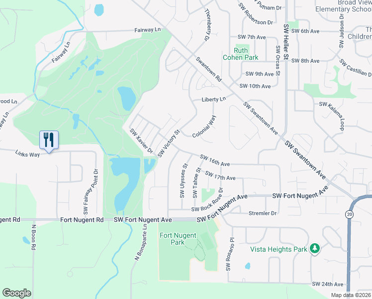 map of restaurants, bars, coffee shops, grocery stores, and more near 1605 Southwest Ulysses Street in Oak Harbor