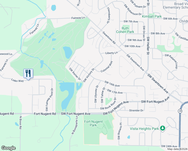 map of restaurants, bars, coffee shops, grocery stores, and more near 1605 Southwest Ulysses Street in Oak Harbor