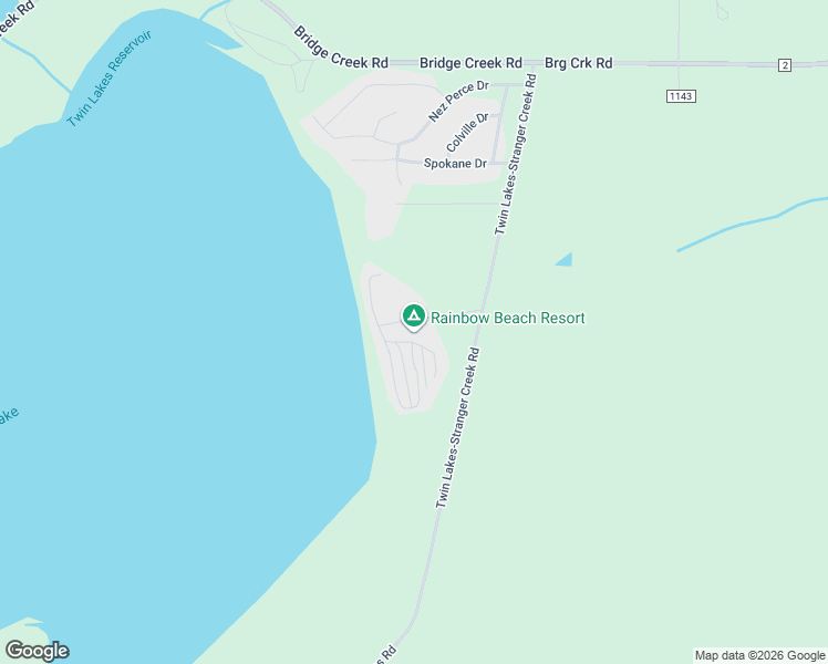 map of restaurants, bars, coffee shops, grocery stores, and more near 18 North Twin Lakes Road in Inchelium