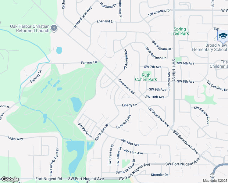map of restaurants, bars, coffee shops, grocery stores, and more near 955 Southwest Silverberry Street in Oak Harbor