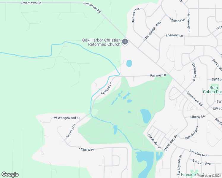 map of restaurants, bars, coffee shops, grocery stores, and more near 2268 Fairway Lane in Oak Harbor