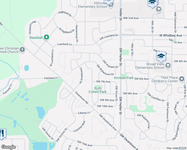 map of restaurants, bars, coffee shops, grocery stores, and more near 569 Southwest Quilcene Lane in Oak Harbor