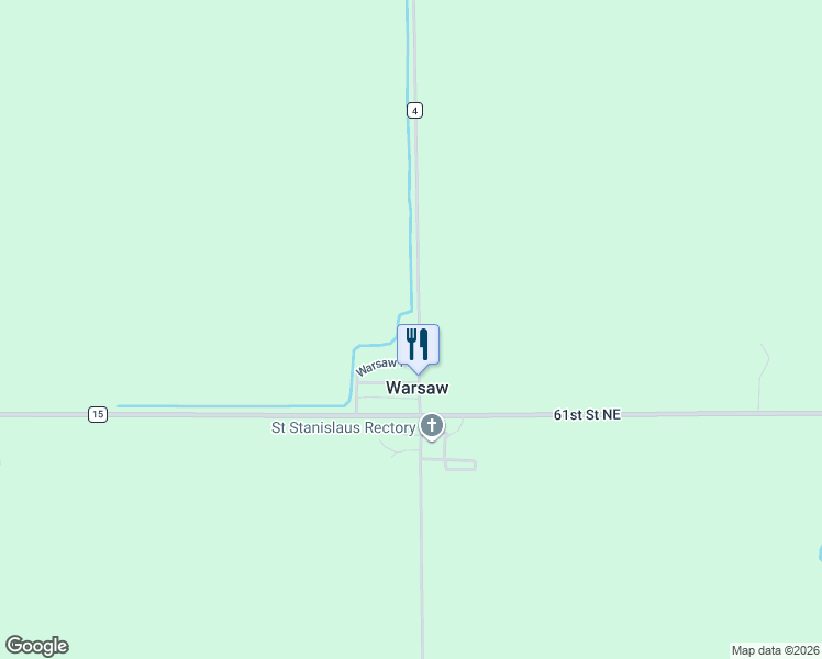 map of restaurants, bars, coffee shops, grocery stores, and more near 101-119 Warsaw Place in Minto