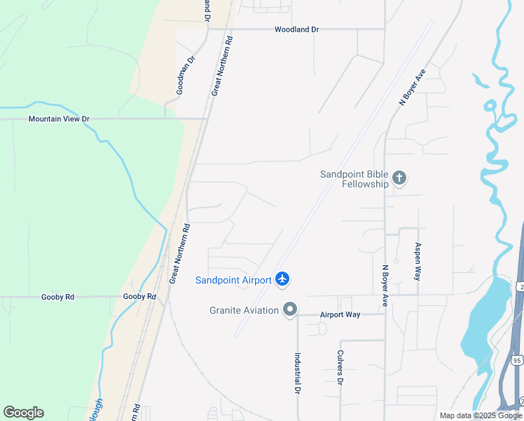 map of restaurants, bars, coffee shops, grocery stores, and more near 1200 Turbine Drive in Sandpoint