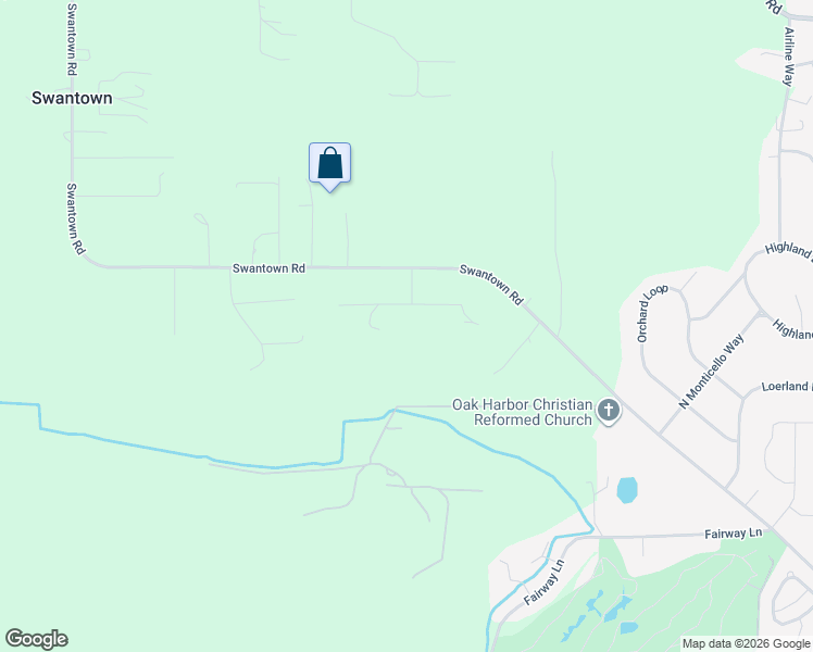 map of restaurants, bars, coffee shops, grocery stores, and more near 1561 McKinnon Drive in Oak Harbor
