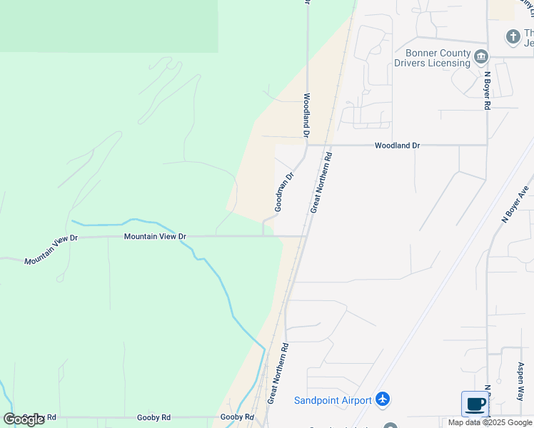 map of restaurants, bars, coffee shops, grocery stores, and more near 3108 Goodman Drive in Sandpoint