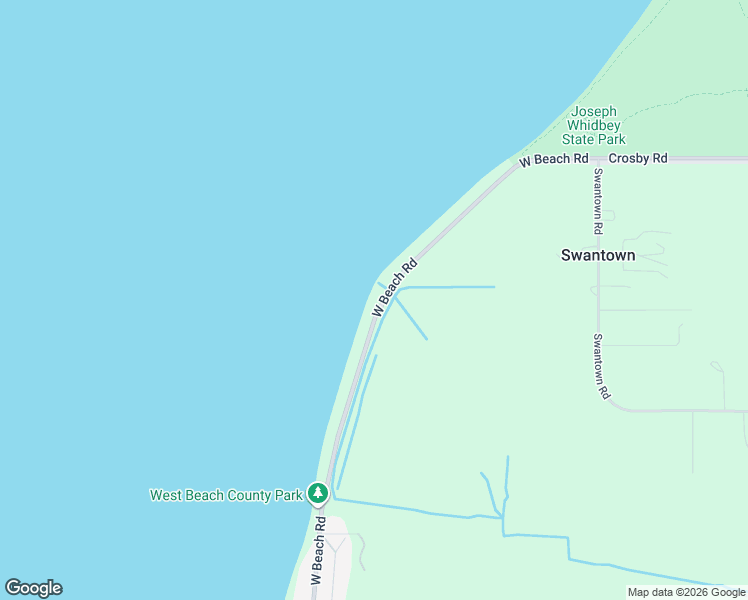 map of restaurants, bars, coffee shops, grocery stores, and more near 2603 West Beach Road in Oak Harbor