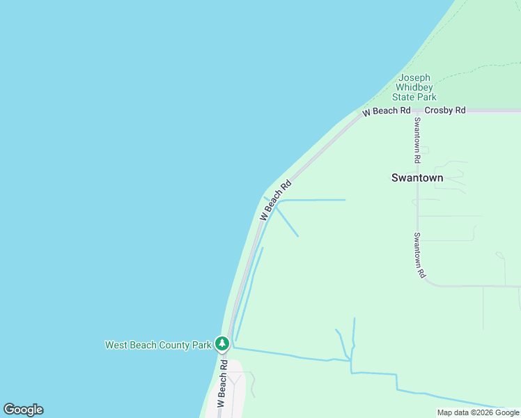 map of restaurants, bars, coffee shops, grocery stores, and more near 2603 West Beach Road in Oak Harbor