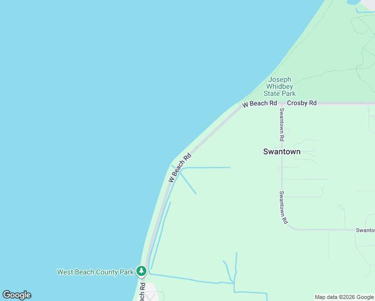 map of restaurants, bars, coffee shops, grocery stores, and more near 2623 West Beach Road in Oak Harbor