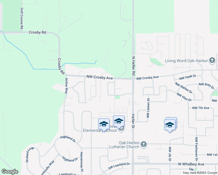 map of restaurants, bars, coffee shops, grocery stores, and more near 928 Northwest Quarterdeck Loop in Oak Harbor