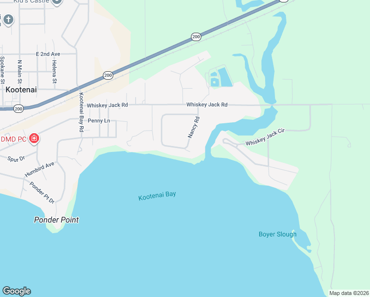 map of restaurants, bars, coffee shops, grocery stores, and more near 142 Nancy Road in Sandpoint