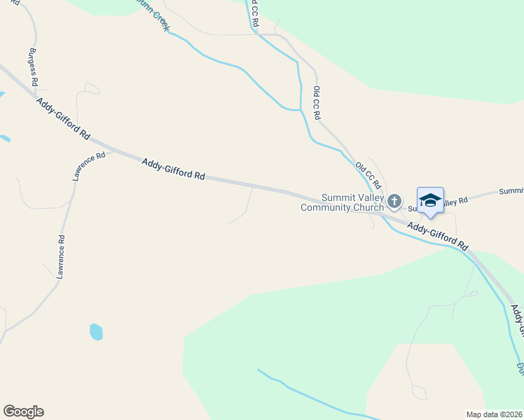 map of restaurants, bars, coffee shops, grocery stores, and more near 2423 Addy-Gifford Road in Addy