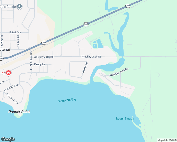 map of restaurants, bars, coffee shops, grocery stores, and more near 95 Nancy Road in Sandpoint