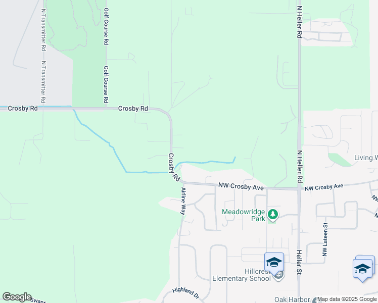 map of restaurants, bars, coffee shops, grocery stores, and more near 1320 Crosby Road in Oak Harbor