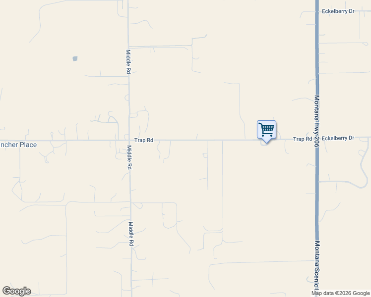 map of restaurants, bars, coffee shops, grocery stores, and more near 36 Frederick Way in Columbia Falls