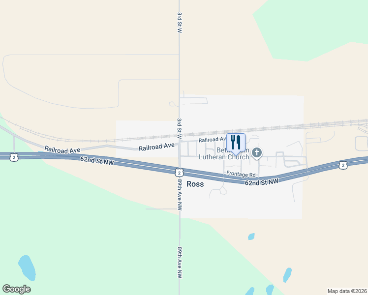 map of restaurants, bars, coffee shops, grocery stores, and more near 9151 62nd Street Northwest in Ross
