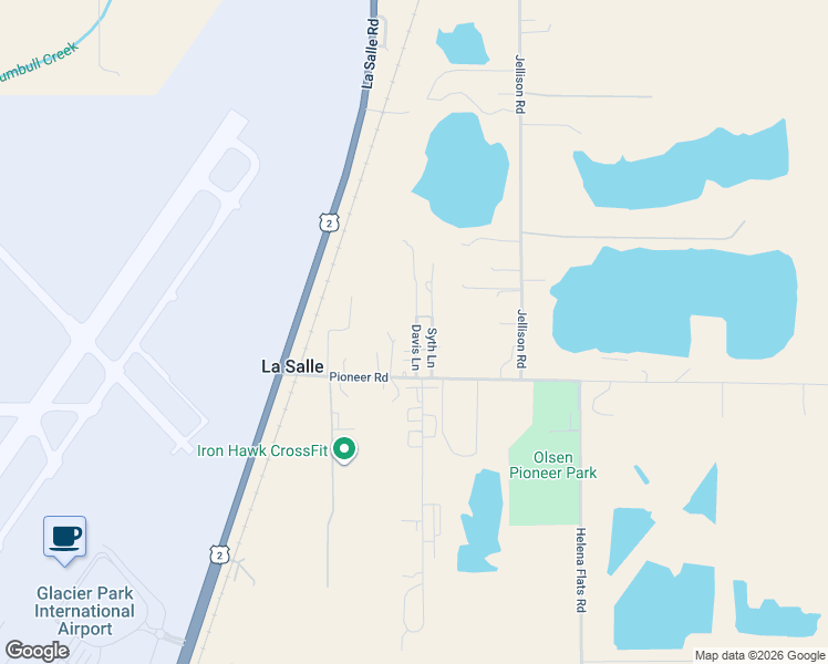 map of restaurants, bars, coffee shops, grocery stores, and more near 182A Pioneer Road in Kalispell