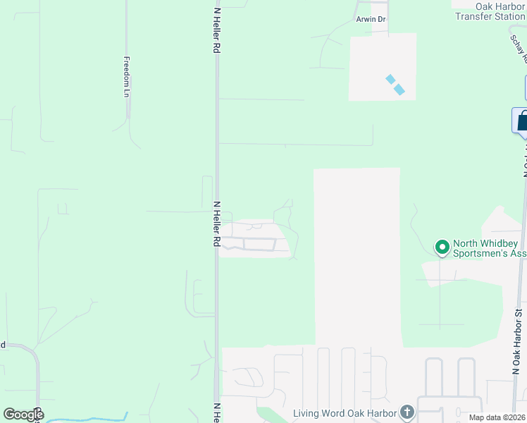 map of restaurants, bars, coffee shops, grocery stores, and more near 2920 Heller Road in Oak Harbor